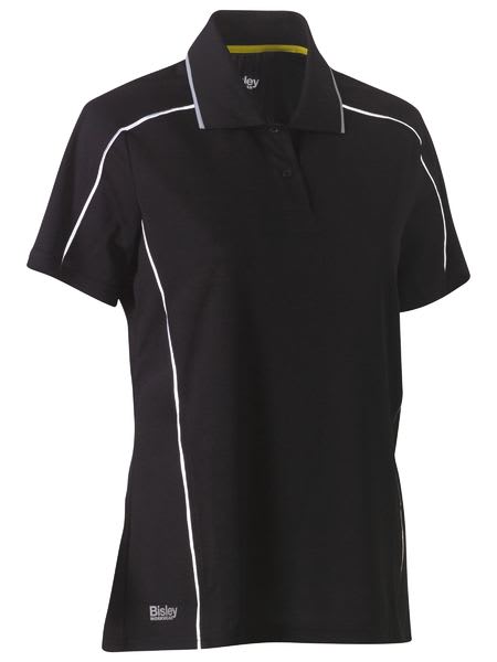 Bisley, Women's Cool Mesh Polo, BKL1425 (Each) - Black - Size: 6