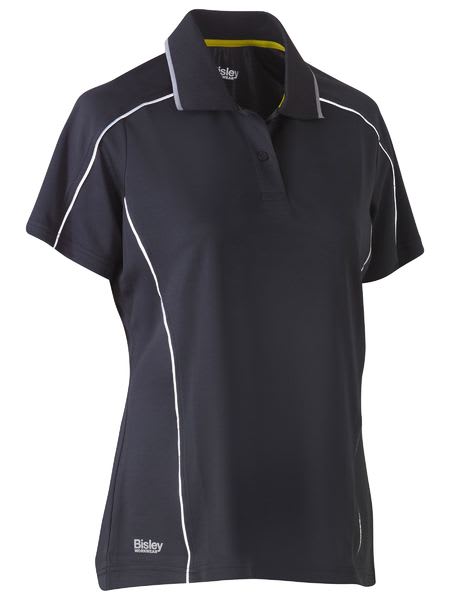 Bisley, Women's Cool Mesh Polo, BKL1425 (Each) - Charcoal - Size: 14