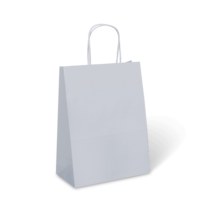 #10 Small Petite Paper Twist Handle Bag White 200 x 115 x 260mm 250 (Case)
