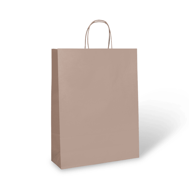 Twist Handle #18 Brown Kraft Paper Carry Bag-420 x 320 x 110mm(Gusset)-200-Case