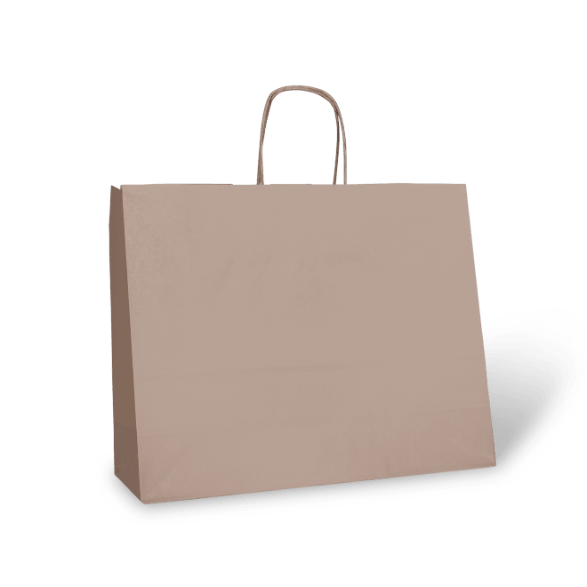 Recycled #22 Short Paper Twist Handle Bags 380 x 120 x 300mm 250 (Case)