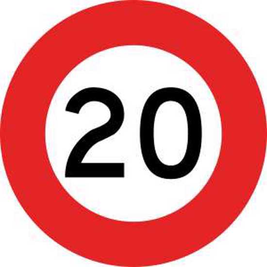 Speed Limit Sign | 20 Standard-Diameter 450mm-Single Sided