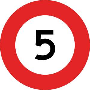 Speed Limit Sign | 5 Reflective Diameter 450mm (Single Sided) - Standard