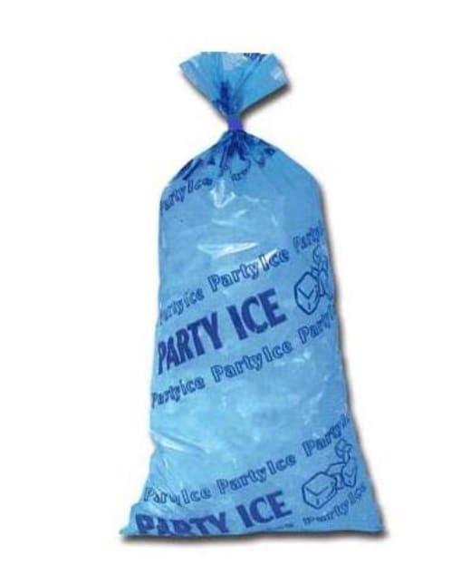 Party Ice Printed Plastic Bag 70mu 250 x 500mm 50 (Pack)