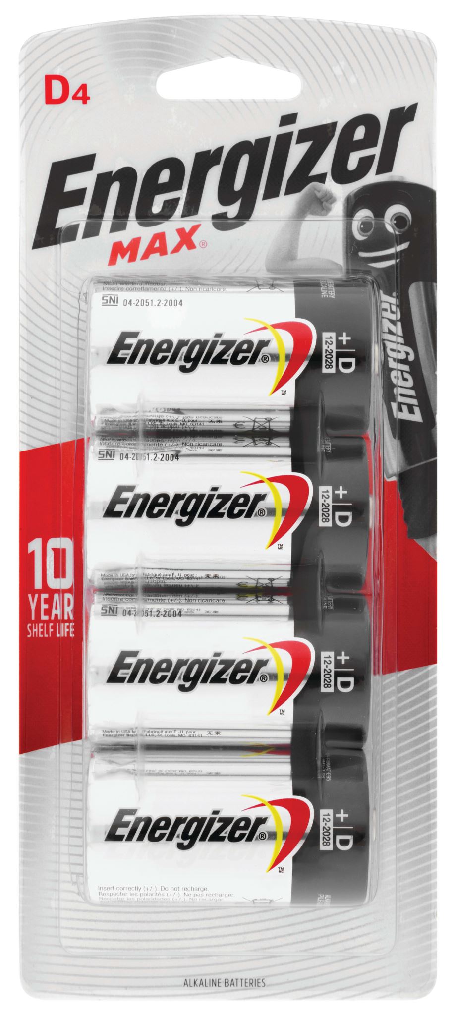 Energizer Max D 4pk