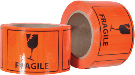 FRAGILE Rippa Shipping PET Label 72mm x 100mm x 66m 660 (Roll)