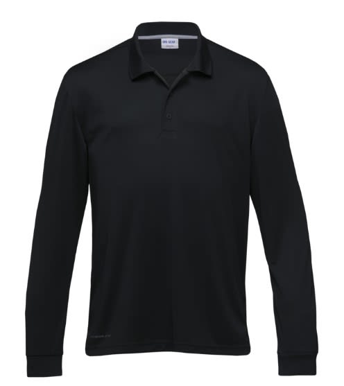 BMV, Dri Gear Long Sleeve Axis Polo, DGLAXP - Black (Size: XS)