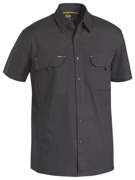 Bisley, Airflow Ripstop Short Sleeve Shirt, BS1414 - Charcoal (Size: 4XL)