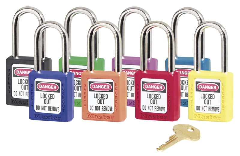 Master Lock 0410 Zenex Safety Lockout Padlock KEYED ALIKE, 38mm 3 (Pack) - Green
