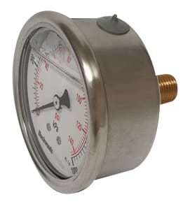 Pressure Gauge 63mm R/E Stainless Steel 0-1000 kPa (Each)