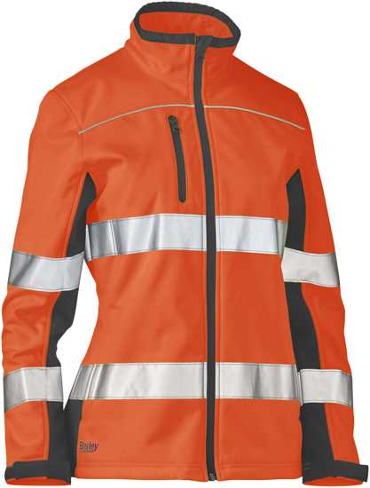 Bisley, Women's Hi Vis Soft Shell Jacket, BJL6059T (Each) - - Size: 14