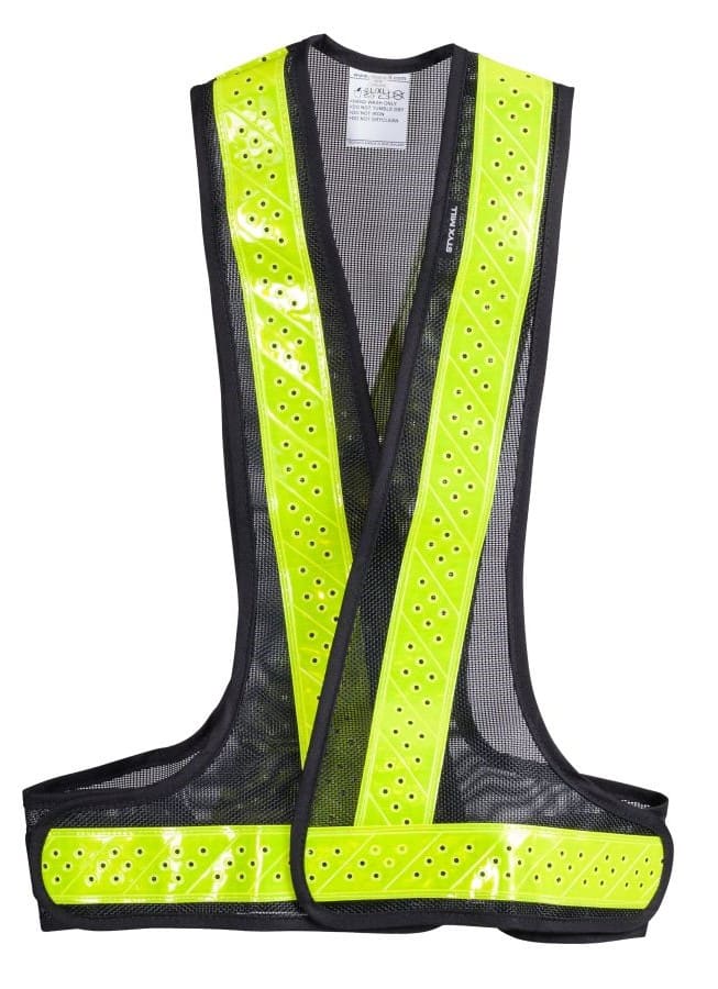 Styx Mill, Reflexite Harness Vest(Night Compliant) - Yellow/Black - S2
