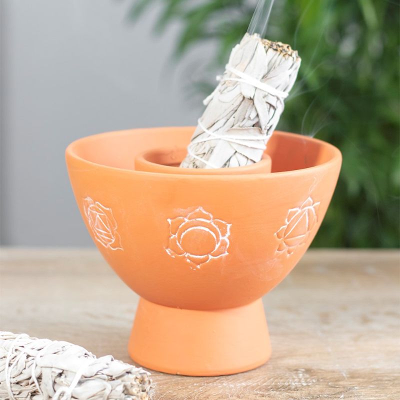 Chakra Natural Terracotta Smudge Bowl