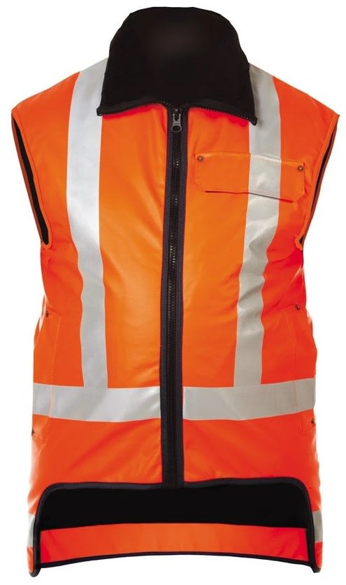 Kaiwaka, Tufflex Day/Night Sleeveless Vest - Fluro Orange (Size: XL)