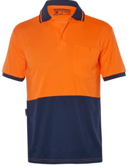 Workhorse, Hi Vis Micromesh Polo, MSH103 (Each) - - Size: S