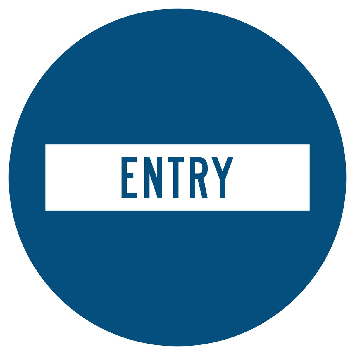 General Info Sign | Entry Blue Background Diameter 600mm -
