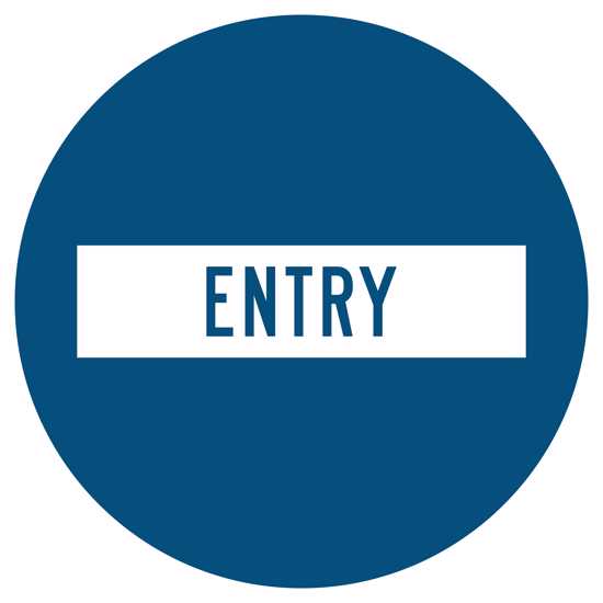 General Info Sign | Entry, Reflective-Diameter 600mm-Single Sided