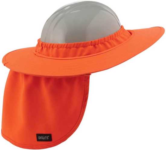 Chill-Its, Hard Hat Brim with Shade, 6660 (Each) - Orange - Size: OSF