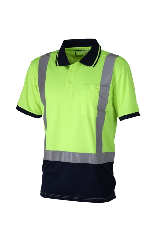 Workhorse, Hi Vis Micromesh Polo, MSH164 (Each) - - Size: 10XL