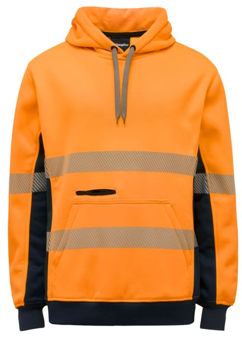 KingGee, Hi Vis Hoodie, K55054 (Each) - Size: XS - Orange
