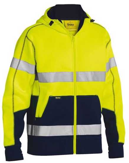 Bisley, Hi Vis Fleece Hoodie, BK6819T (Each) - - Size: 4XL