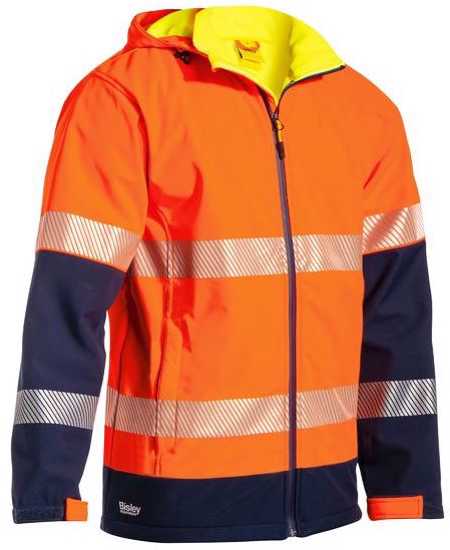 Bisley, Hi Vis Ripstop Soft Shell Jacket, BJ6934T (Each) - - Size: 6XL