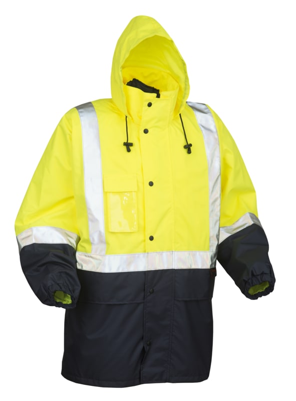 Tornado Essentials, Hi Vis 4-in-1 Jacket - Navy Fluro Yell - 5XL