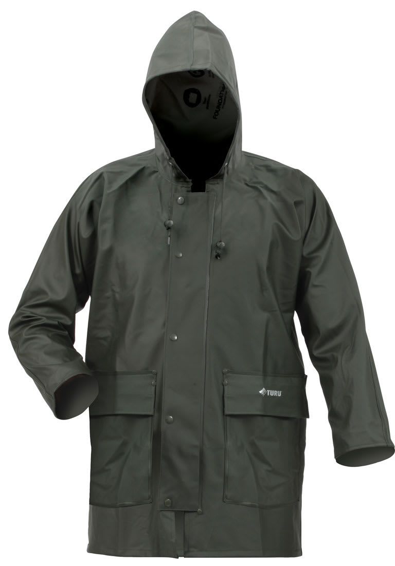 Bison, Premium Weight PVC Parka - Green - XL