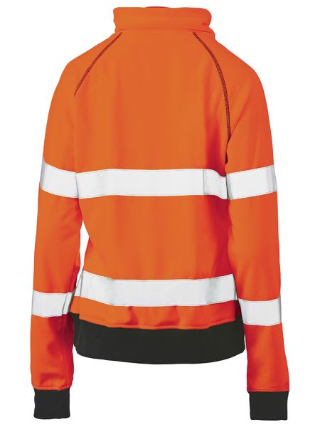 Bisley, Women's Hi Vis Fleece Jumper, BKL6818T - Orange (Size: 20)