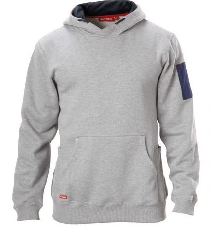 Hard Yakka, Brushed Fleece Hoodie, Y19326 - Grey (Size: 5XL)