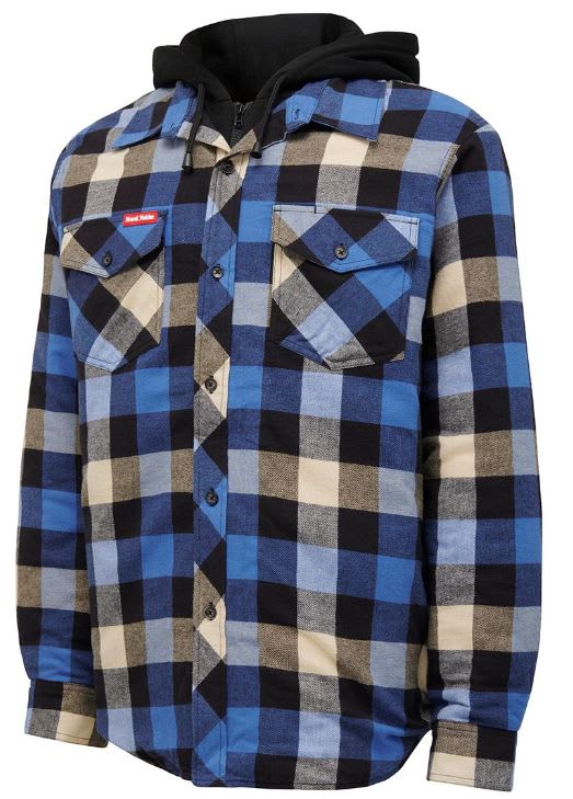 Hard Yakka, Quilted Shacket, Y06690 - Blue (Size: 4XL)