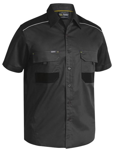 Bisley, FLX & MOVE Stretch Shirt, BS1133 (Each) - Charcoal - Size: 3XL