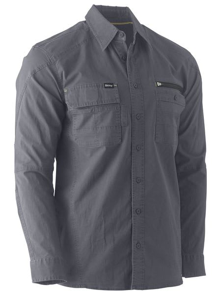 Bisley, FLX & MOVE Utility Shirt, BS6144 (Each) - Charcoal - Size: 6XL