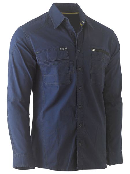 Bisley, FLX & MOVE Utility Shirt, BS6144 (Each) - Navy - Size: 4XL
