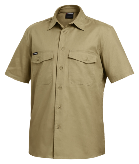 KingGee, Workcool 2 Ripstop Shirt, K14825 (Each) - Khaki - Size: XS