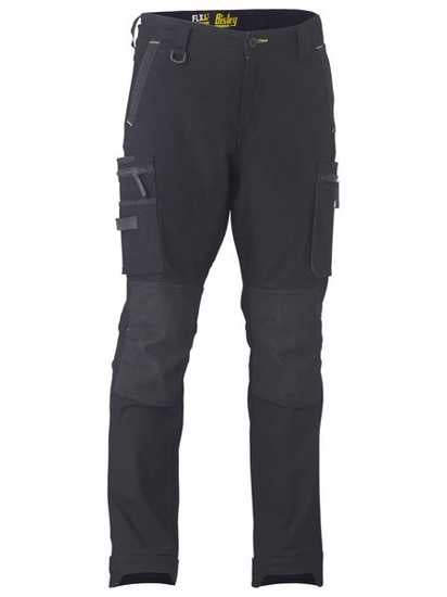 Bisley, FLX & MOVE Stretch Utility Zip Cargo Pant (Pair) - Black - Size: 112