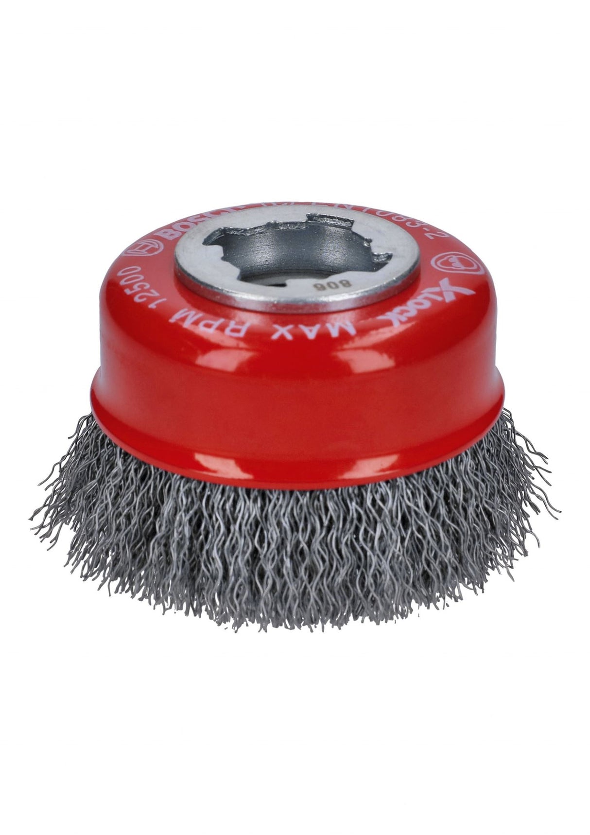 75mm 0.3mm Crimped Cup Brush Steel Bosch X-Lock (Each)