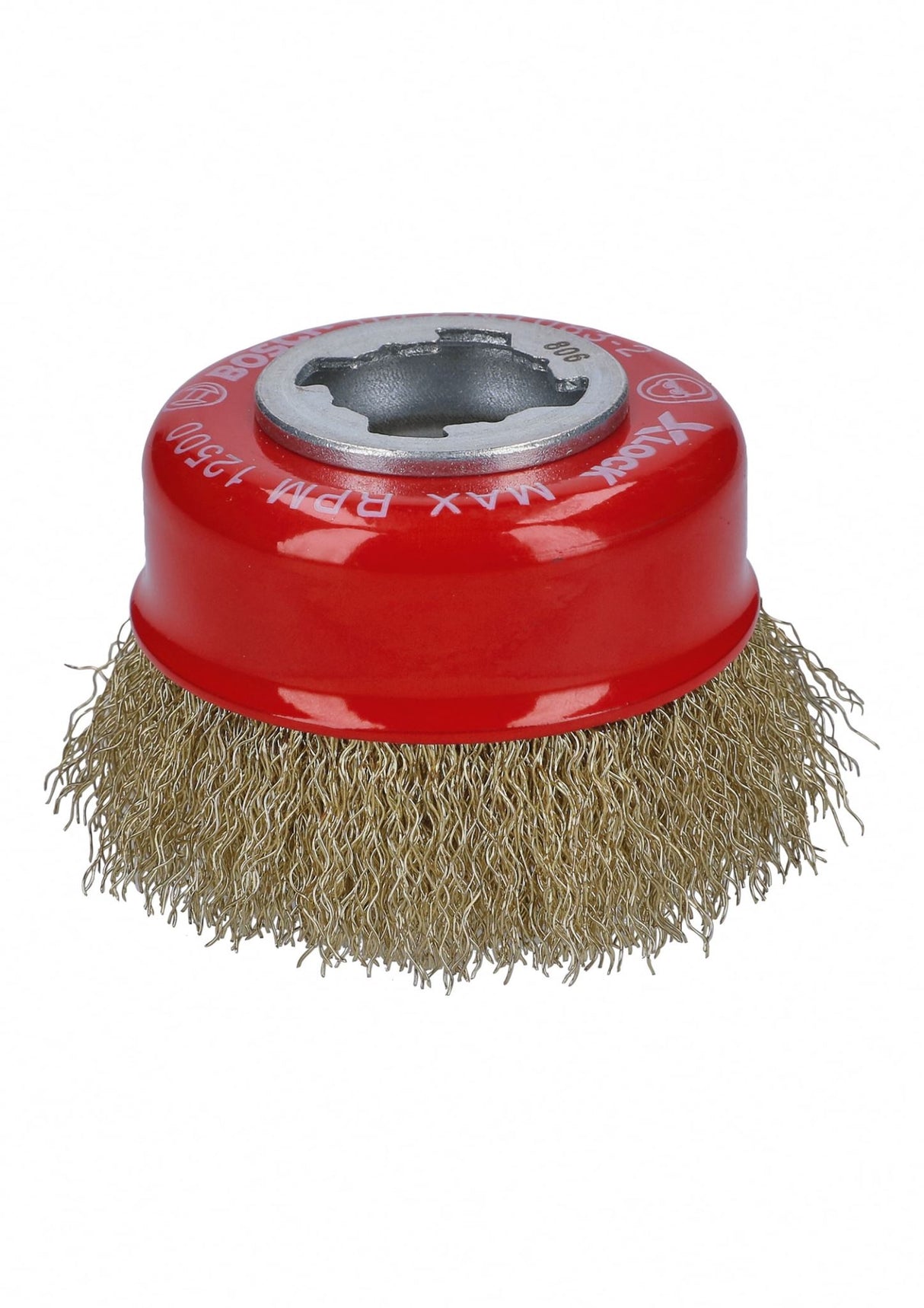 75mm 0.3mm Twist Knot Cup Brush Brass Bosch X-Lock (Each)