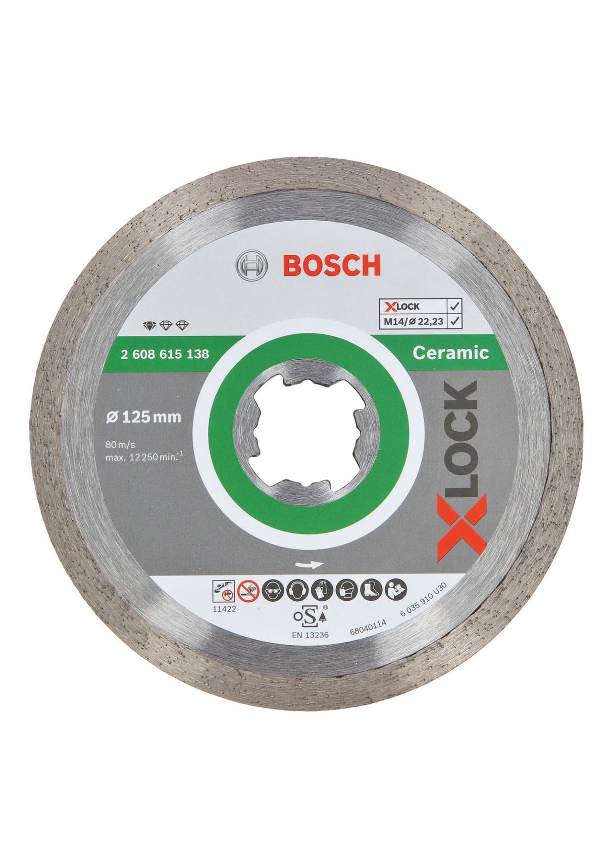 125mm Diamond Disc Standard for Ceramic X-Lock (Each)