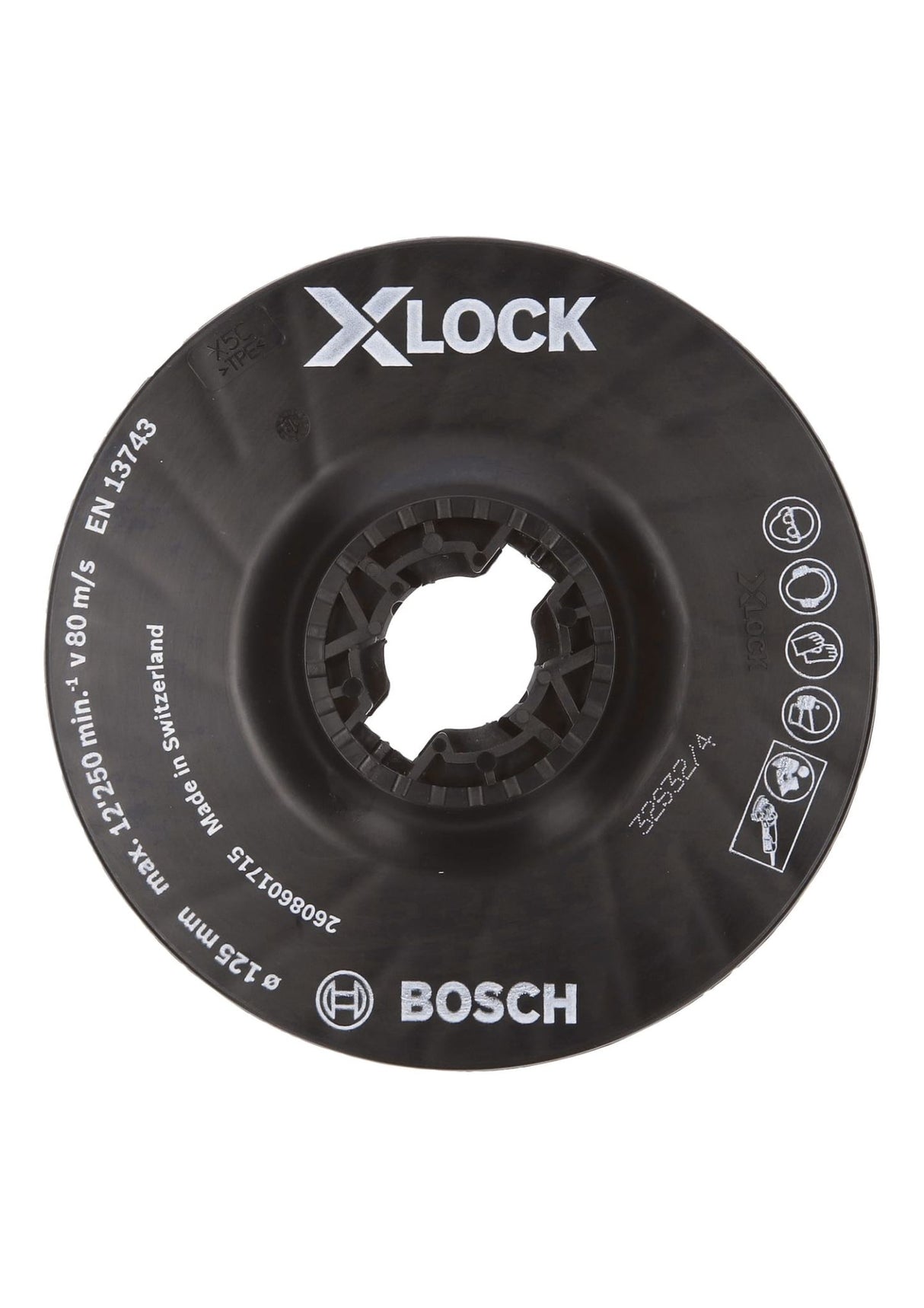 125mm Back Up Fibre Disc Pad Medium Bosch X-Lock (Each)