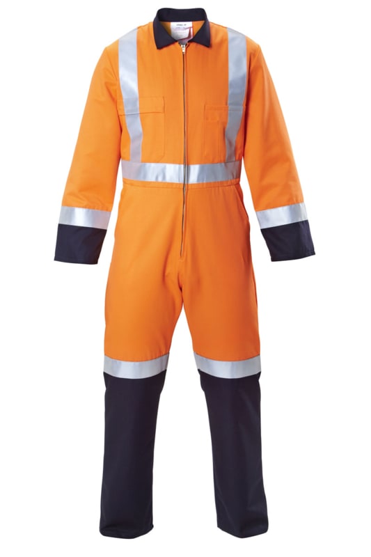 Hard Yakka, TTMC Lightweight Cotton Overall - Orange/Navy - 08