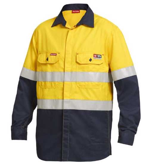 ShieldTEC, 8.4cal Hi Vis FR Shirt, Y04350 (Each) - - Size: M