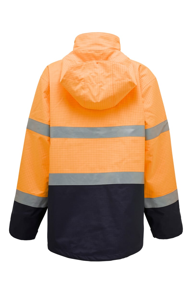 Hard Yakka, 34cal Hi Vis Flame Resistant Jacket - Yellow/Navy (Size: 2XL)