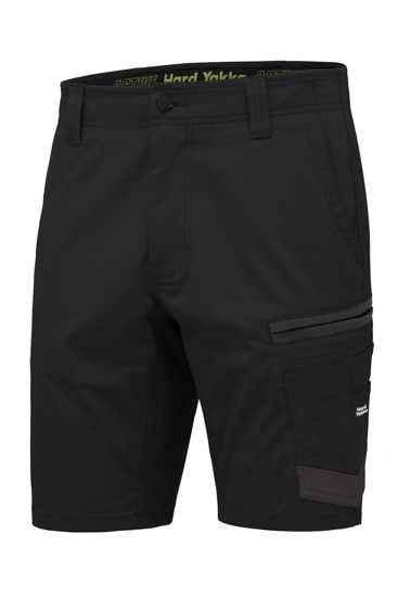 Hard Yakka, Raptor Active Short, Y05160 (Pair) - Black - Size: 82
