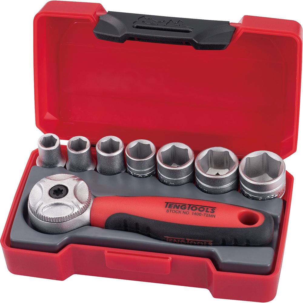 8pc 1/4in Dr. Socket Set w/Mini Ratchet