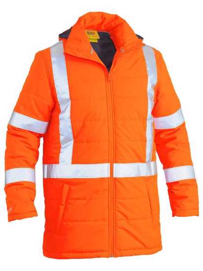 Bisley, TTMC-W17 X Back Puffer Jacket, BJ6379XT (Each) - Fluro Orange - Size: XL