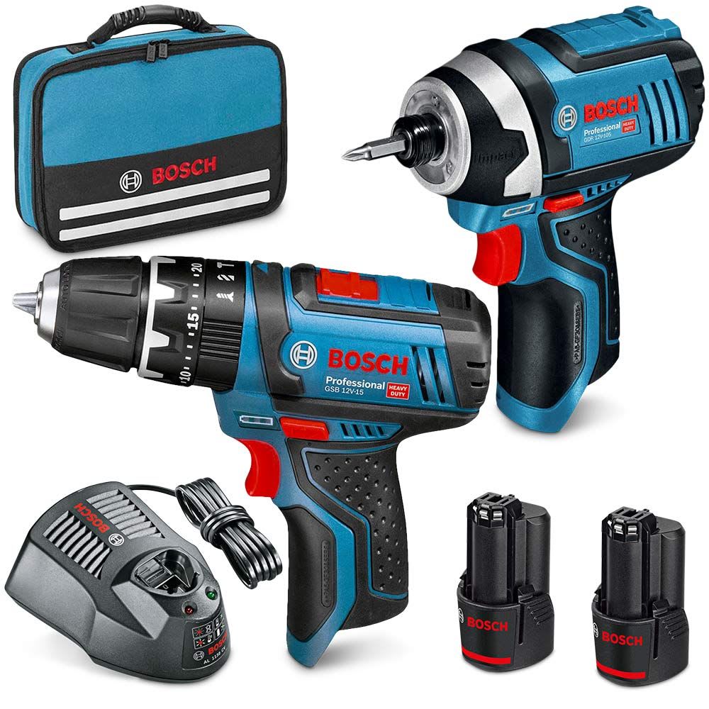 Bosch 12V Drill/Driver 2.0Ah 0615990L1H 2 Piece (Combo Kit)