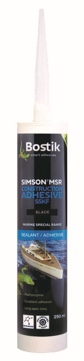 Bostik Simson MSR Marine Construction Adhesive Black 290ml