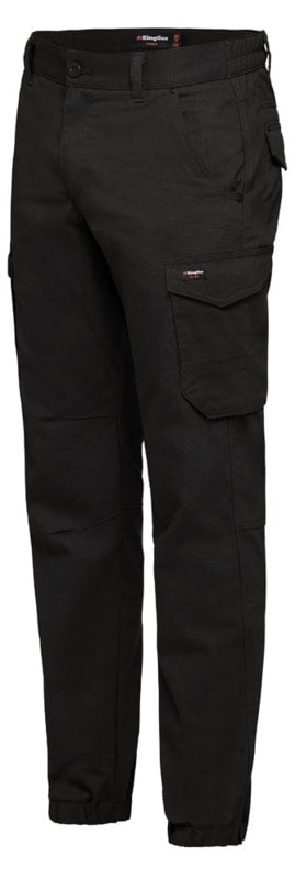 KingGee, Tradies Stretch Cuffed Pant, K69865 - Black (Size: 102)