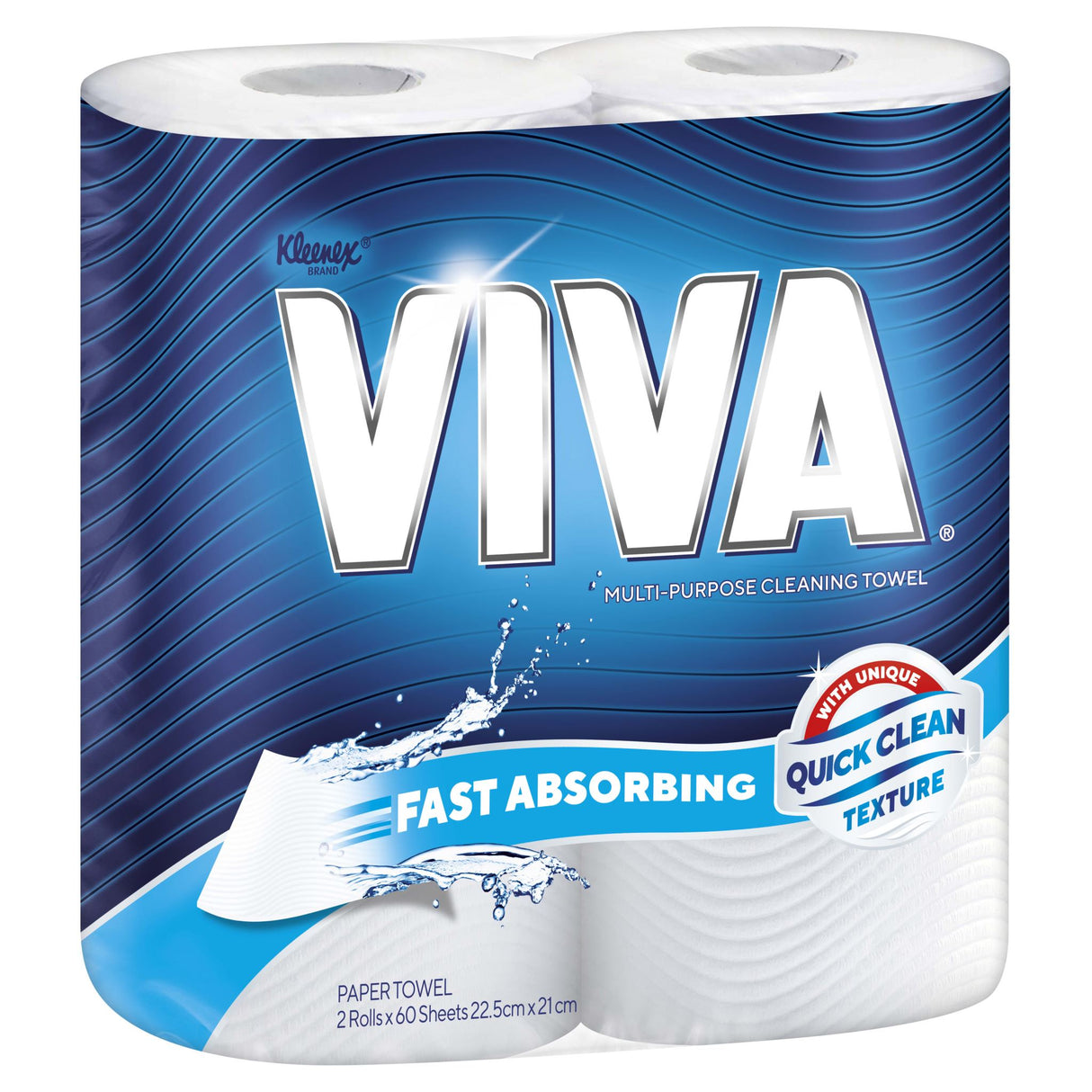 Kleenex 44301 VIVA Multipurpose Towel 60 Sheets/Roll (Carton of 6 Twin Packs)